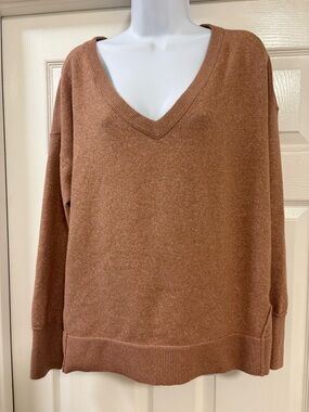 Lucky Brand tan sweater with neck